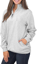 Samefar Womens Warm Cozy High Neck 1/4 Zip Pullover - Soft & Practical