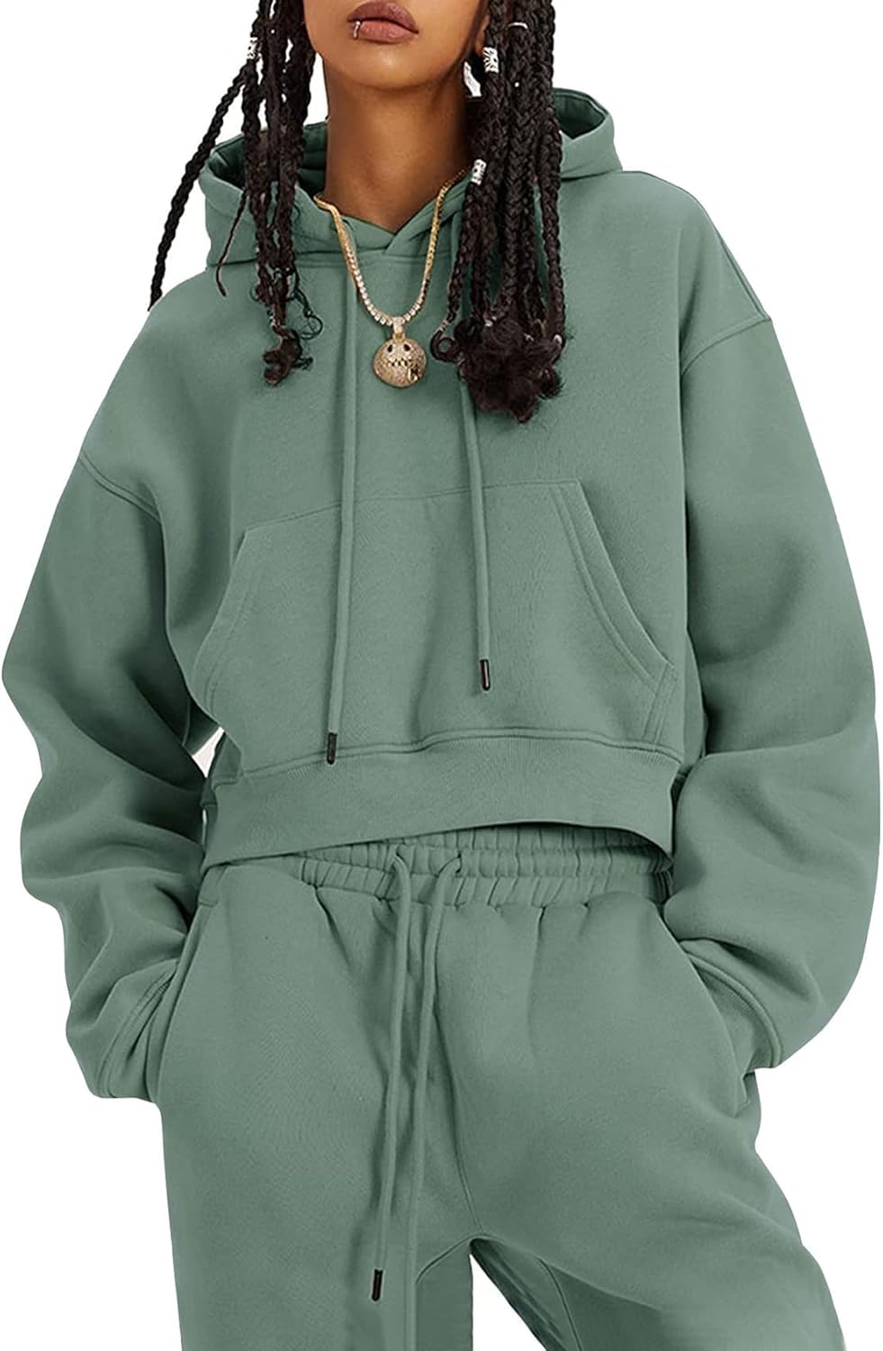 Flygo Womens Fleece 2 Piece Outfits for Cozy Comfort