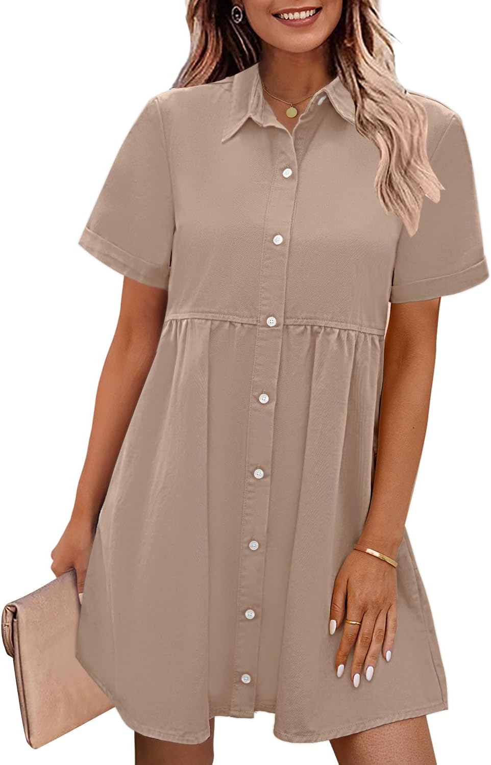 Stylish Babydoll Denim Dress for Women - Chic and Comfortable