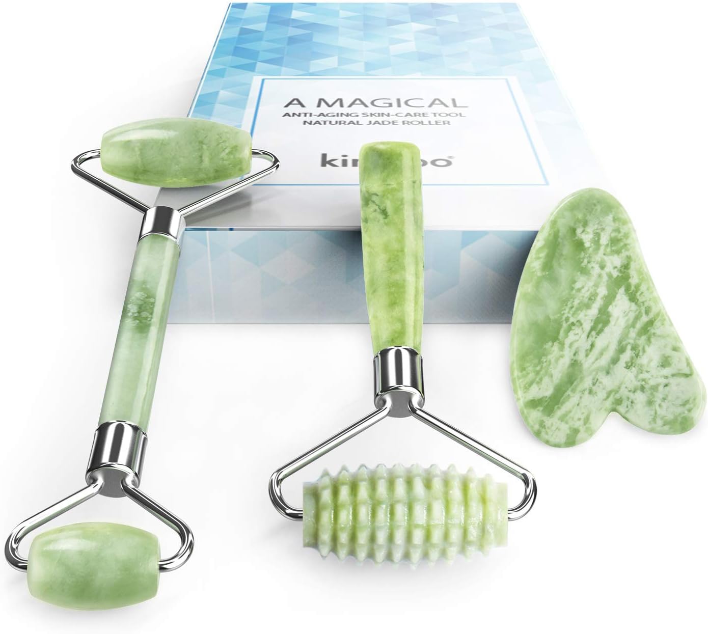 Jade Roller & Gua Sha Set - Natural Anti-Aging Duo