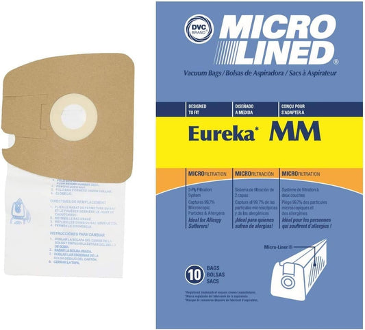 10 DVC Micro-Lined Bags - Fits Eureka 3670/3680 - Allergy Relief