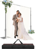 Pipe and Drape Backdrop Stand Kit 8.6ft x 10ft - Adjustable Heavy Duty