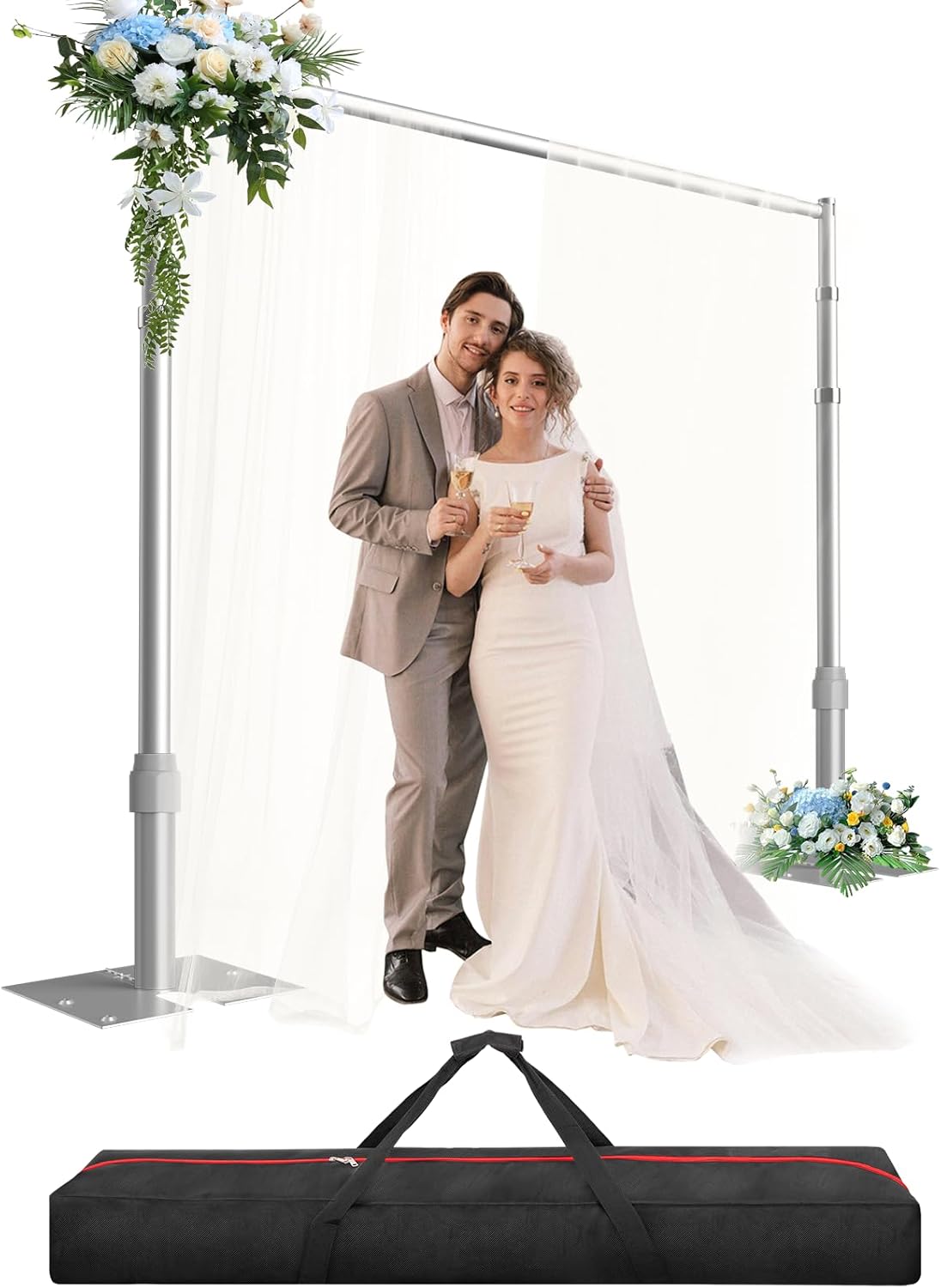 Adjustable Pipe and Drape Backdrop Stand Kit for Events