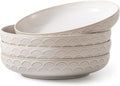 DOWAN Large Pasta Bowls Set of 4 - 54 oz White Shallow Serving Bowls