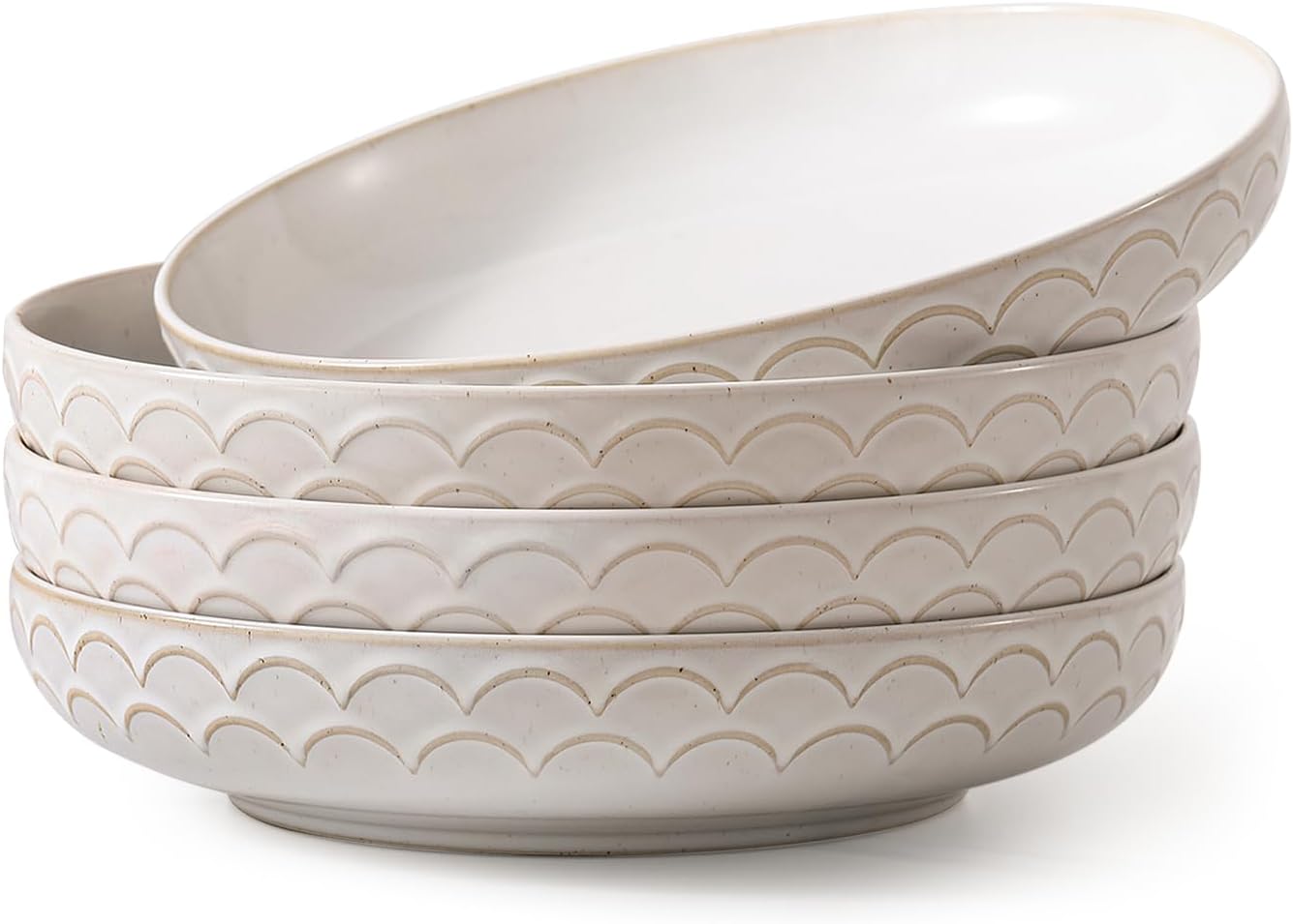 DOWAN Large Pasta Bowls Set of 4 for Versatile Kitchen Use