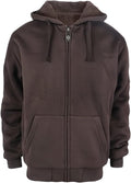 Gary Com Heavyweight Sherpa Hoodie for Men - Warm Fleece Lined Zip