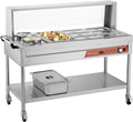 VEVOR Commercial Food Warmer 7 Pans + 2 Pots - Heavy Duty Buffet