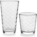 Libbey Awa Tumbler and Rock Glasses Set - Polka Dot 16-Piece