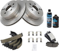 TRQ Rear Brake Pad & Rotor Kit with Chemical Kit - Direct Fit