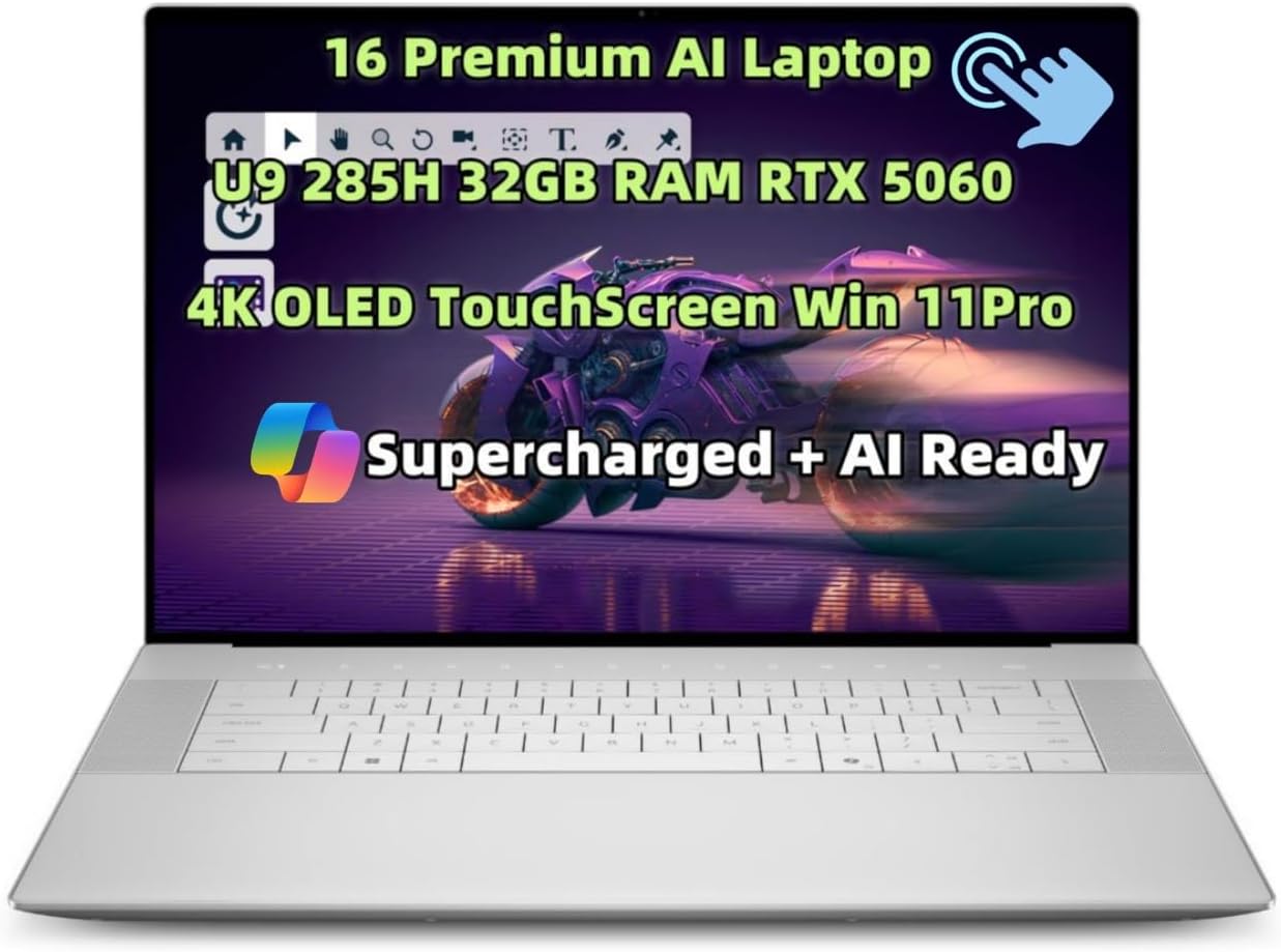 2025 NewDe.l.l 16 Premium AI Laptop with 16.3in OLED Display