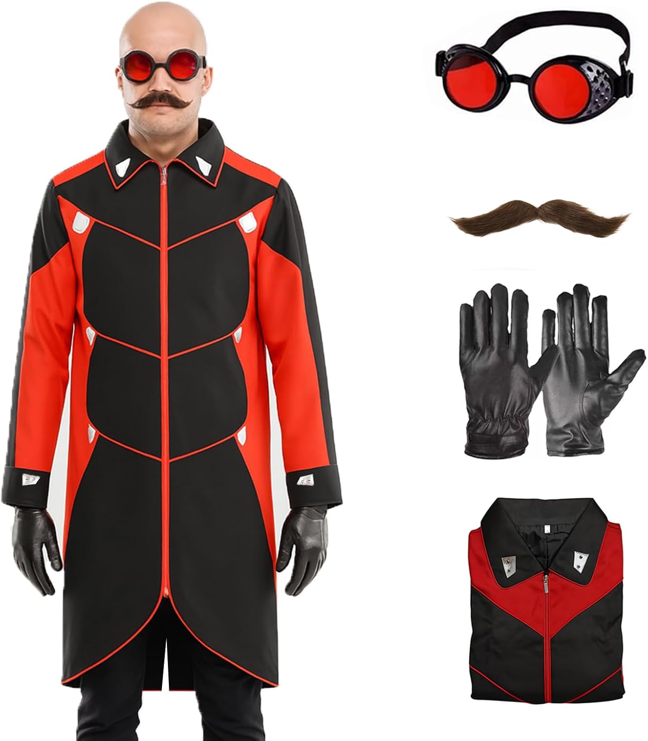Adult Dr Villain Costume Cosplay Jacket for Men Halloween Party