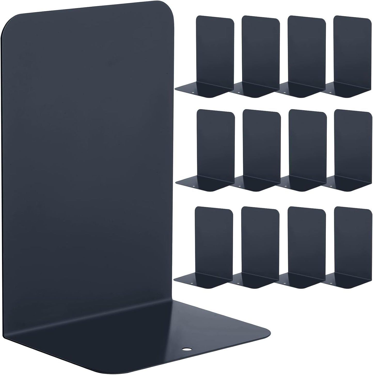 Secure Heavy Books with Stylish Metal Bookends