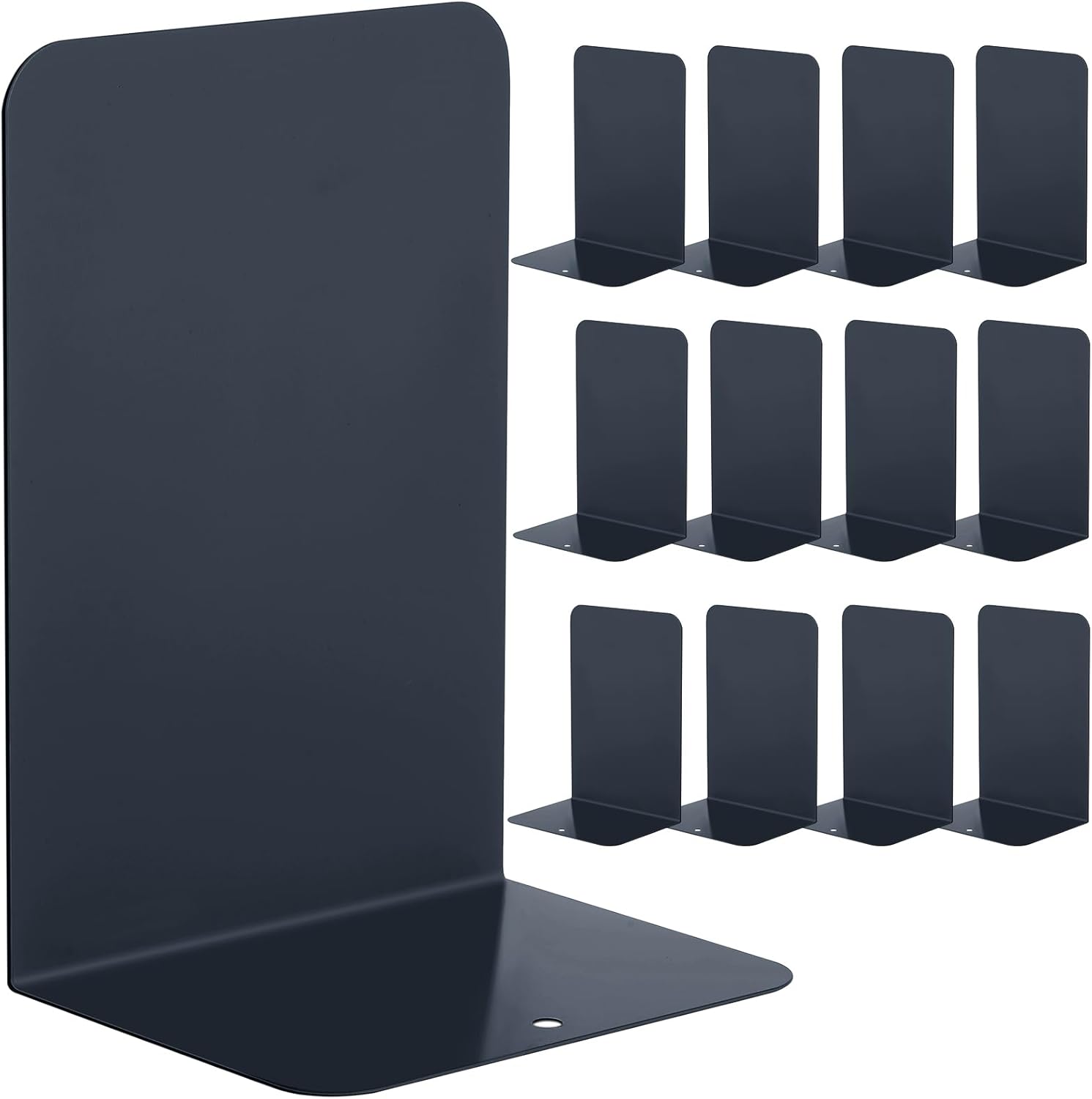 Secure Heavy Books with Stylish Metal Bookends