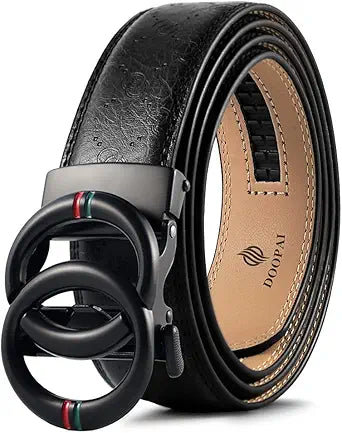 DOOPAI Adjustable Genuine Leather Ratchet Belt for Men