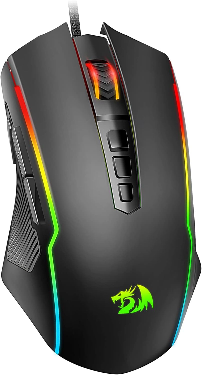 Redragon Wired Gaming Mouse - 8000 DPI RGB & 9 Programmable Buttons