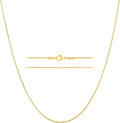 KISPER 24k Gold Snake Chain Necklace - Thin, Dainty 18in