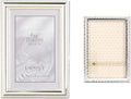 4x6 Silver Metal Picture Frame with Beaded and Hammered Finishes