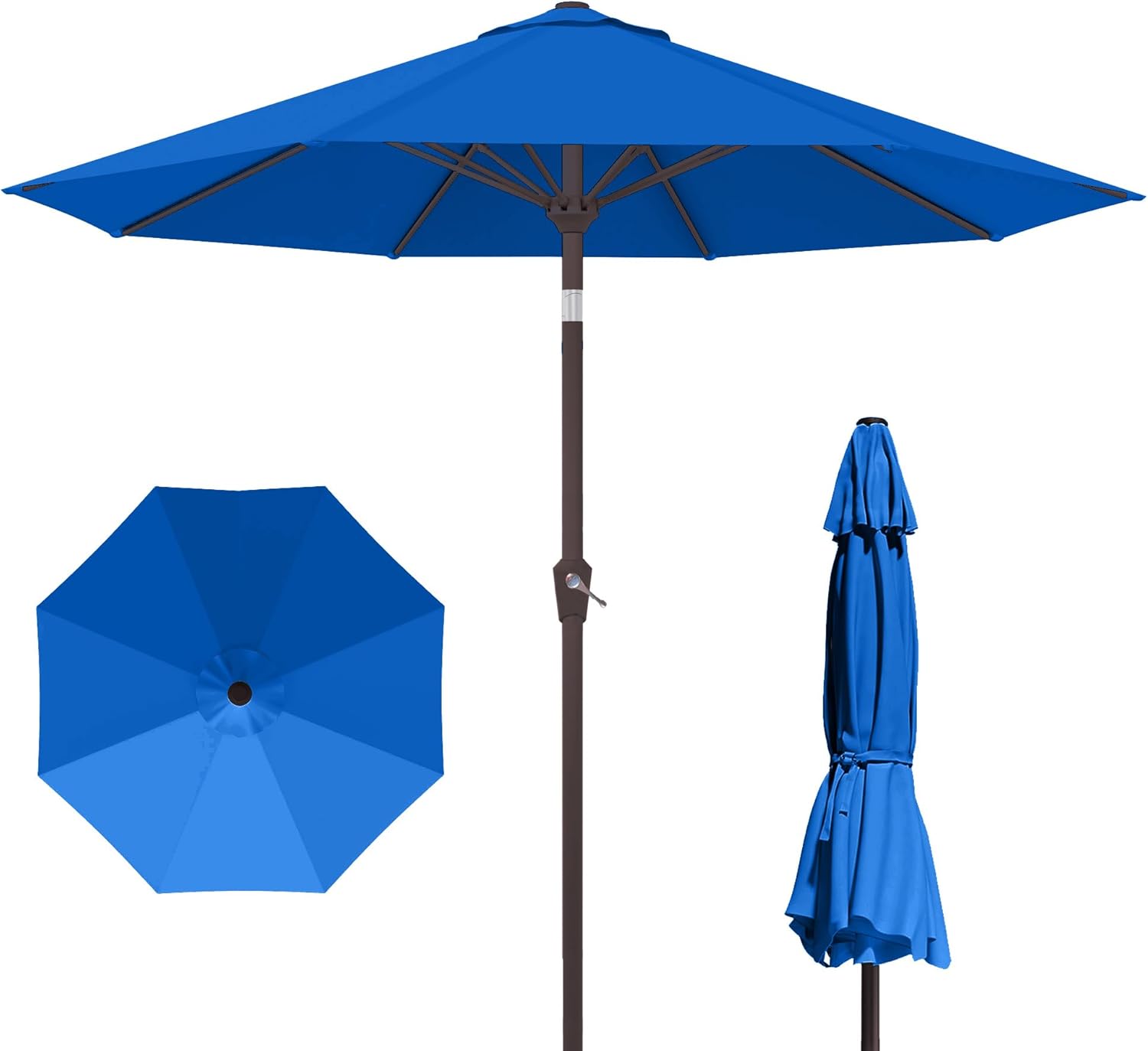 PatioKingdom 10FT Patio Umbrella with Tilt & Crank Features