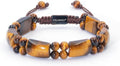 Mens Tiger Eye Stone Bracelet - Natural Beads for Balance and Style