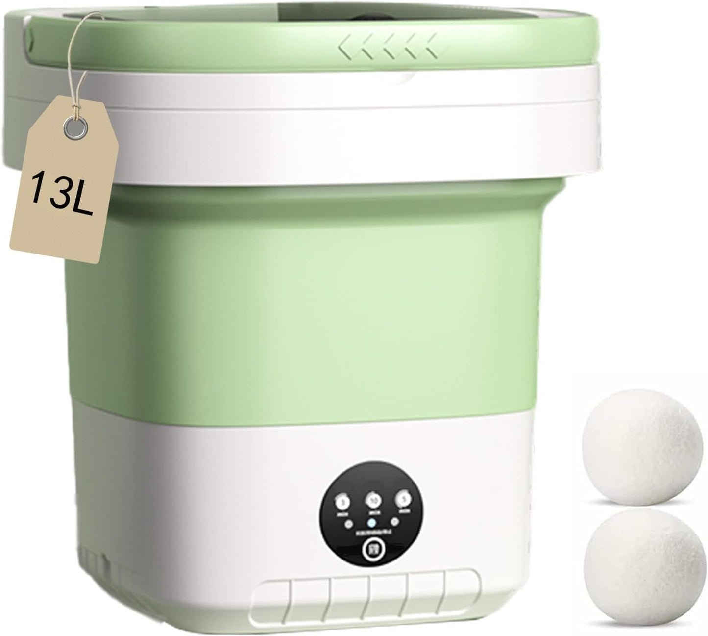 Portable Mini Washer: 13L Capacity, Includes 2 Dryer Balls - Ideal for Small Loads