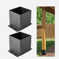 6x6 Post Base Bracket for 6x6 Posts - Heavy Duty Powder-Coated Steel
