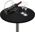 Nacuci Black Spandex Table Cover 24 - Stretchy Elegance for Bar Parties