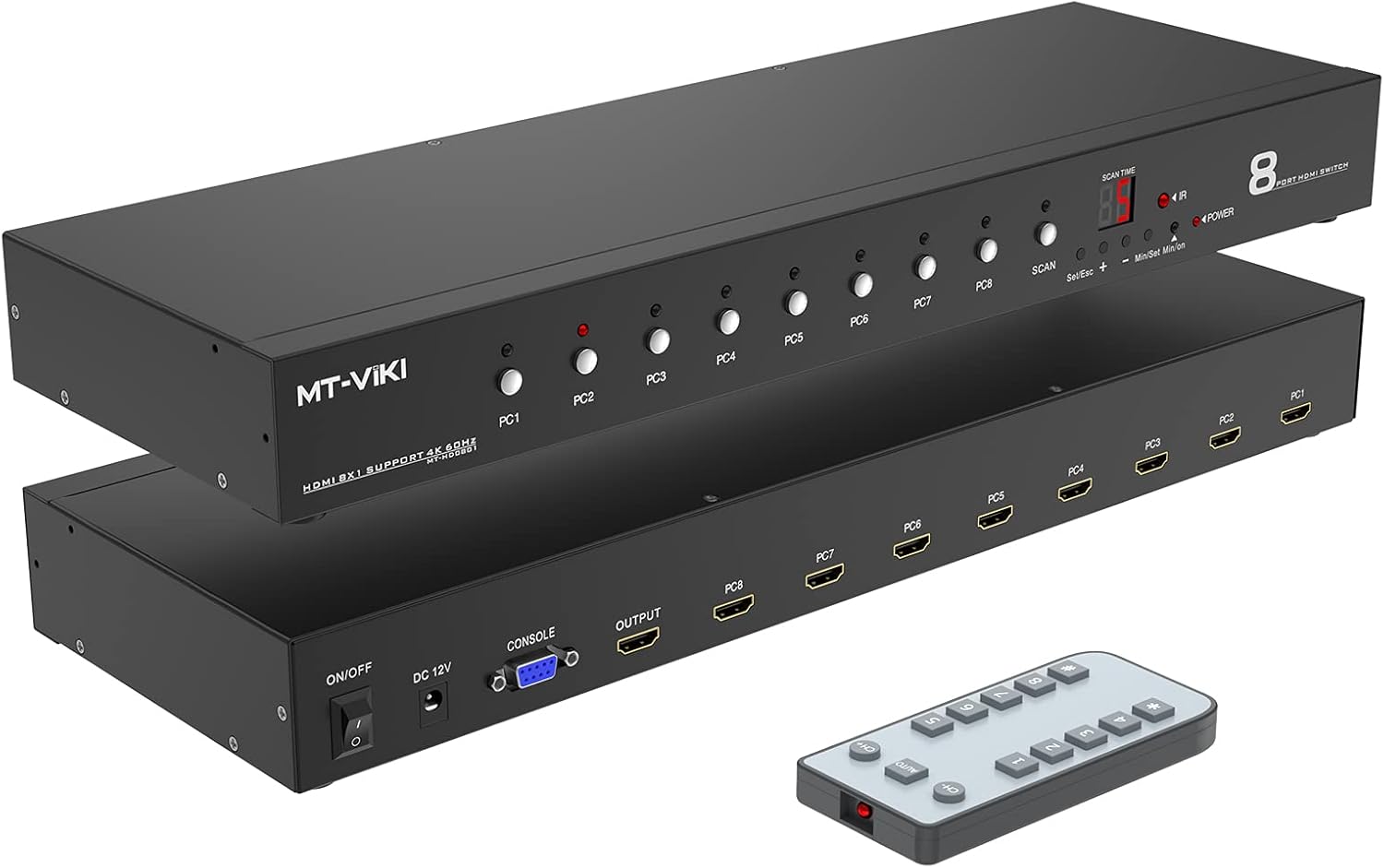 MT-VIKI 8 Ports HDMI Switch 8 in 1 Out for 4K UHD Devices