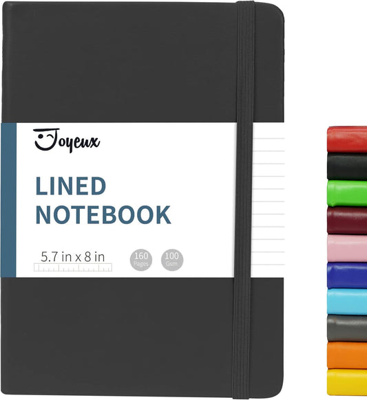 JOYEUX Hardcover Lined Journal Notebook - 160 Pages for Writing