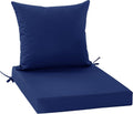 Outdoor Chair Cushions 22 x 22 in Navy - Waterproof Backrest and Deep