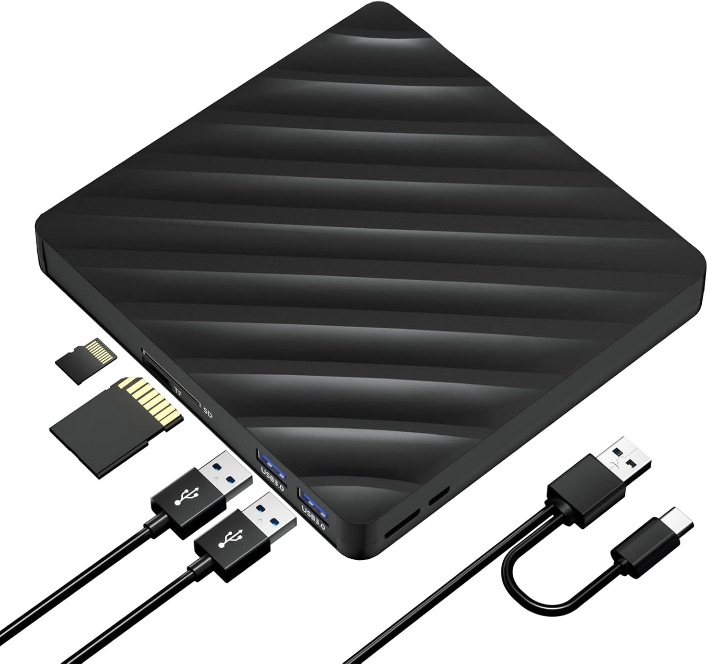 5-in-1 External Bluray Drive with SD Reader - Wbacon