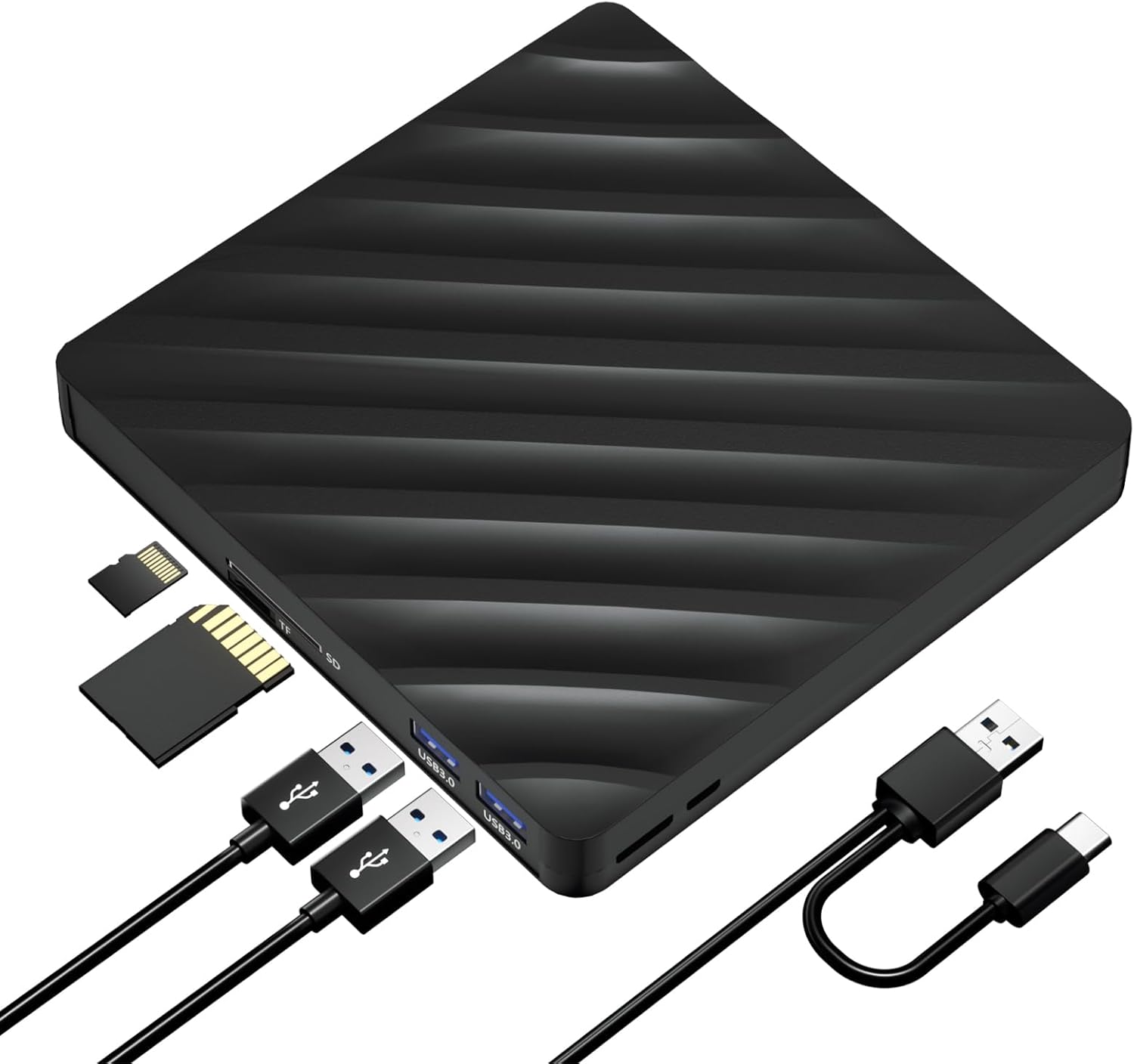 5-in-1 External Bluray Drive with SD Reader - Wbacon