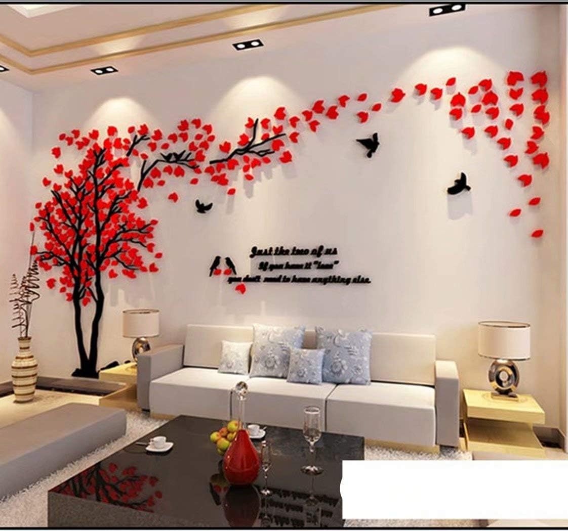 3D Wall Stickers - DIY Tree & Birds Wall Decals for Home Decor