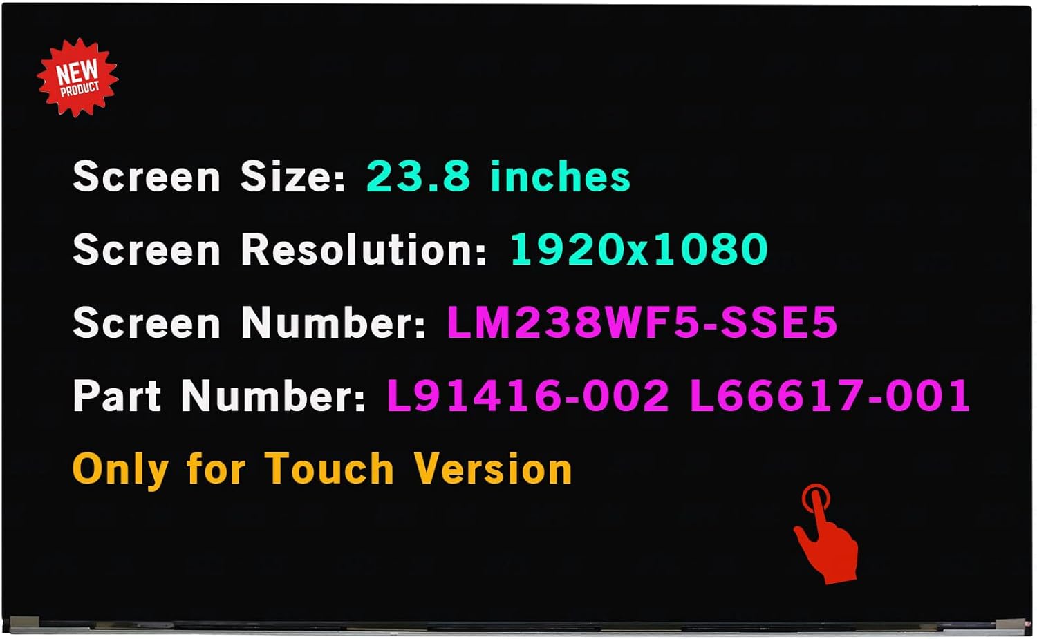 BTSELSS 23.8 inch Screen Replacement for LM238WF5 Models