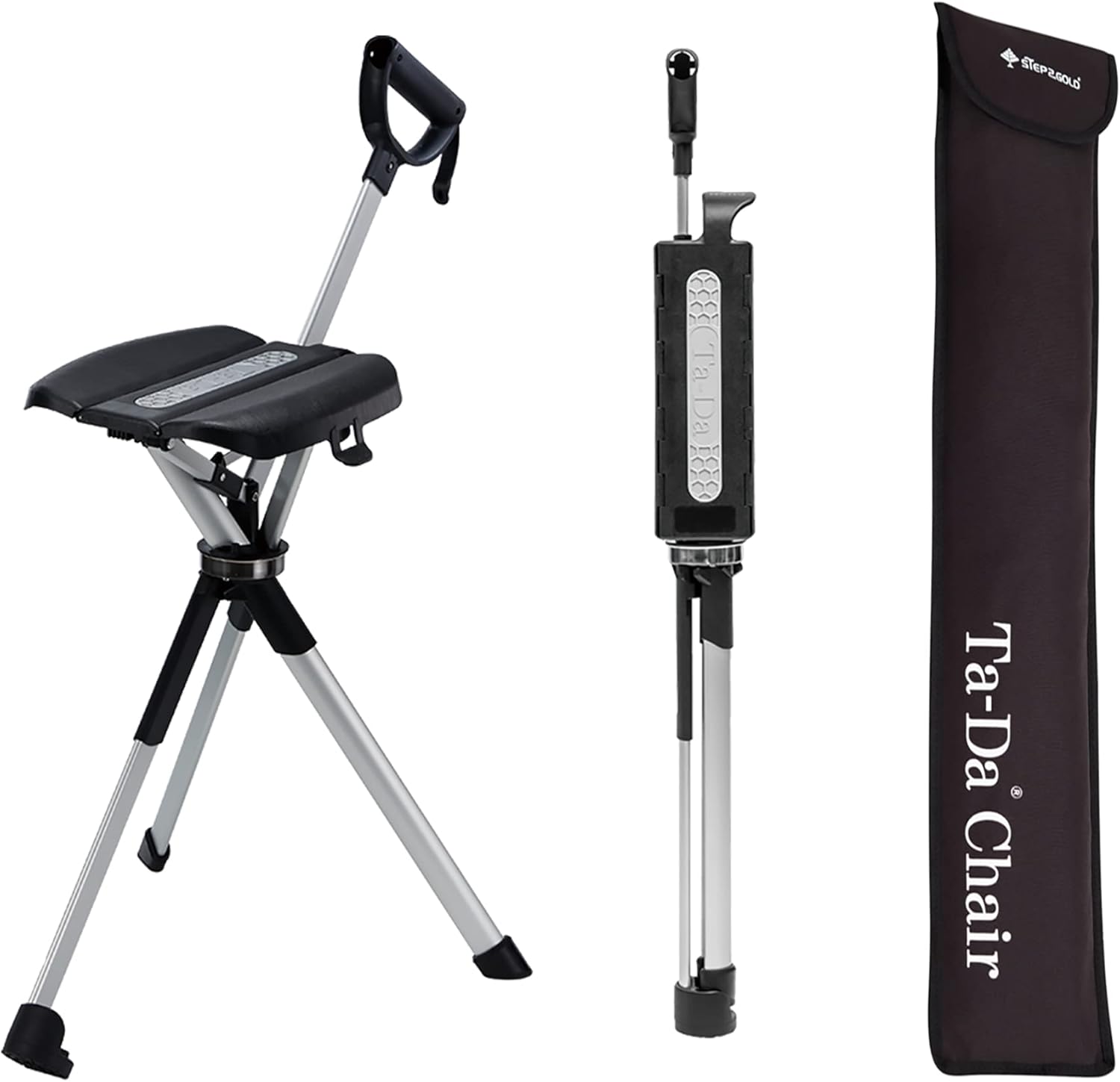 Portable Walking Stick Chair: Lightweight Aluminum, Easy Carry