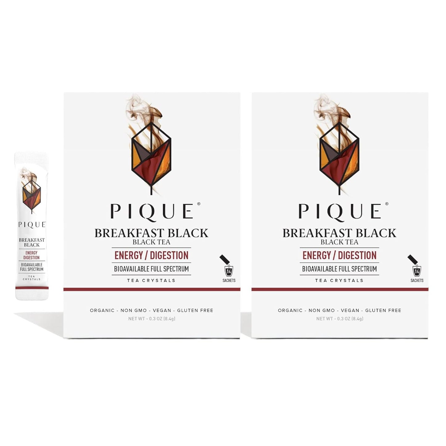 Pique Organic English Breakfast Tea Crystals for Energy Boost