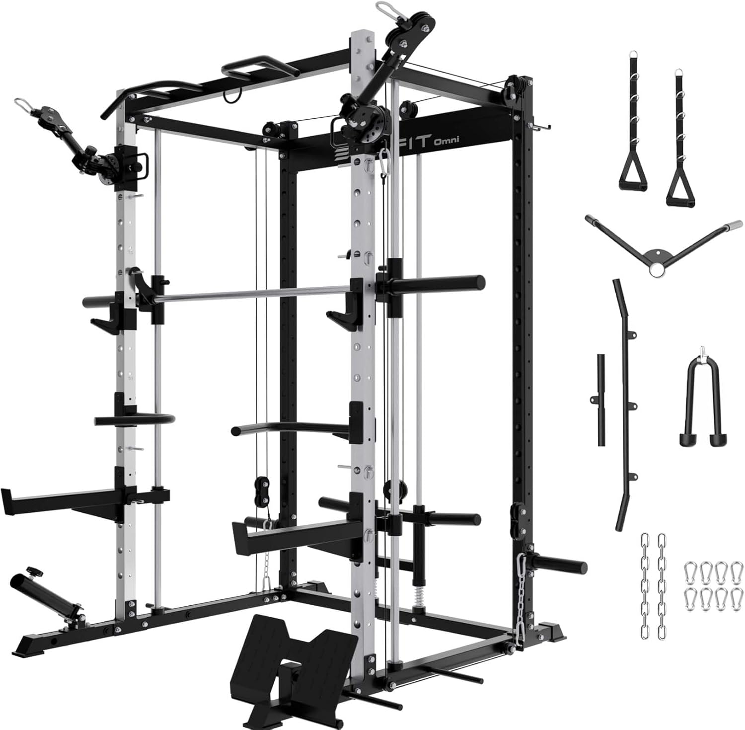 Ultimate Home Gym Set - 1200LBS Squat Rack with Cable Crossover