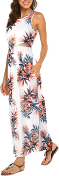 Hount Women's Summer Sleeveless Striped Flowy Maxi Dress - Comfortable