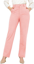 Dress Pants Women Work Tummy Control High Waisted Straight Leg Pants