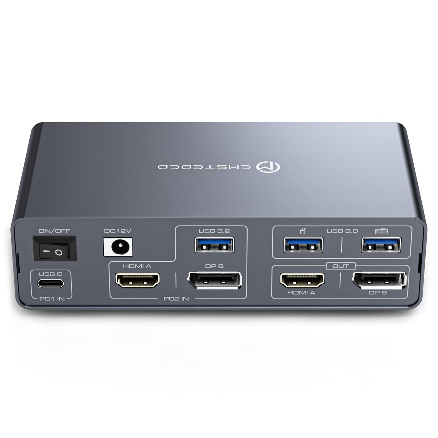 KVM Switch Dual Monitor Docking Station for 2 Computers and Laptops