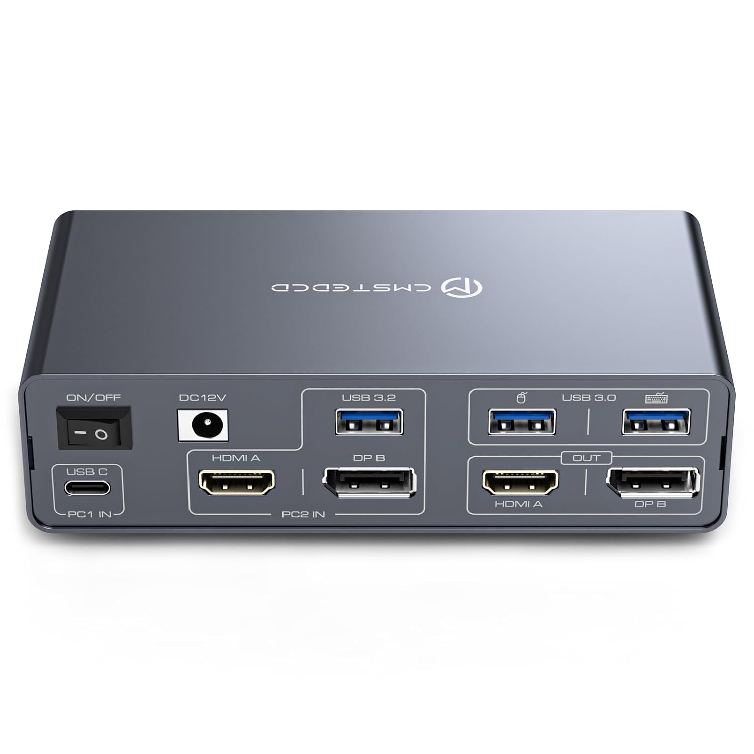 KVM Switch Dual Monitor Docking Station for 2 Computers and Laptops
