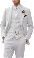 Retro Tweed Men's Suit 3 Piece Slim Fit Herringbone - Classic Look