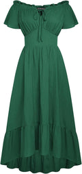 Scarlet Darkness Renaissance Dress for Women Off Shoulder Flowy Fabric