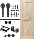 Unfinished 32 in. x 84 in. British Brace Knotty Barn Door - Ready