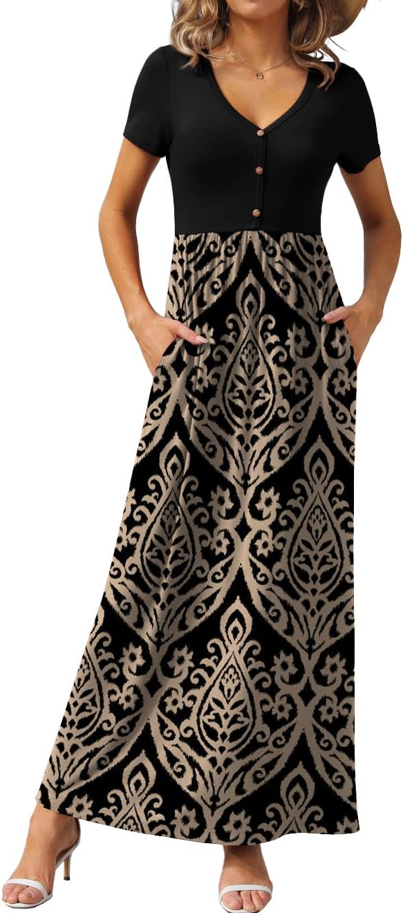 GRECERELLE Womens Long Maxi Dresses for Casual Summer Style