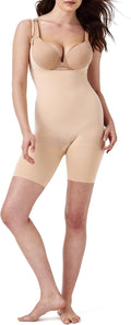Shapewear for Women Seamless Power Open-Bust Mid-Thigh Bodysuit