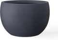 19.9 in Round Concrete Planter - Large Charcoal Bowl for Patio