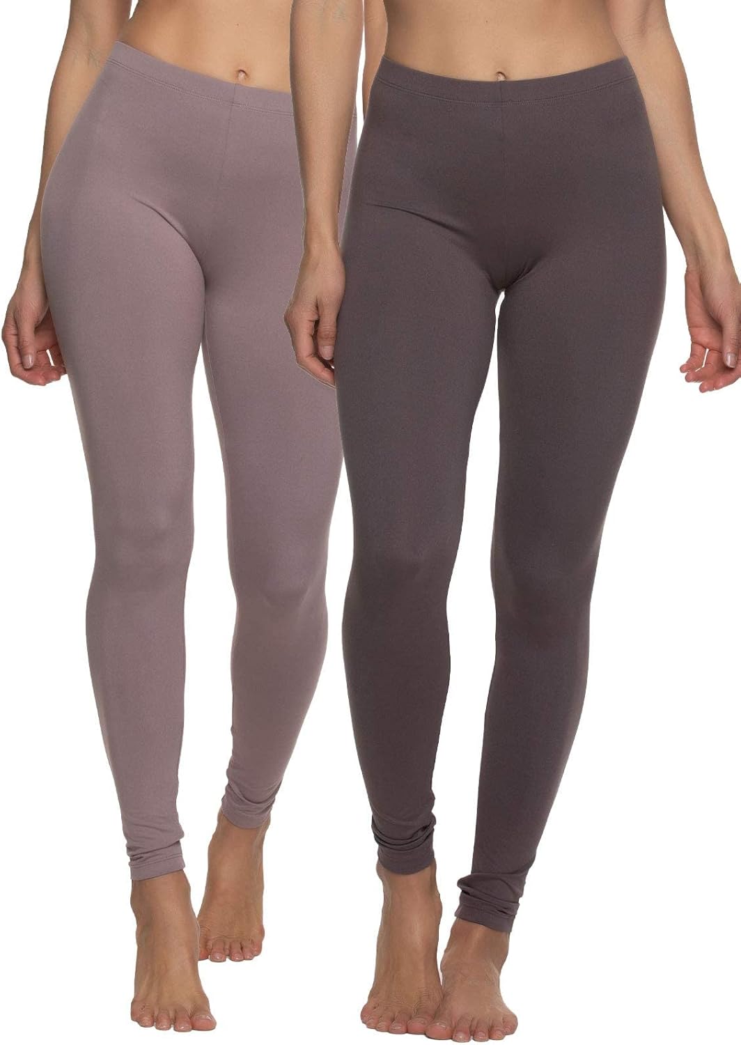 Felina Velvety Super Soft Lightweight Leggings 2-Pack for Women