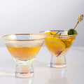 Iridescent Stemless Martini Glasses - Elegant Entertaining