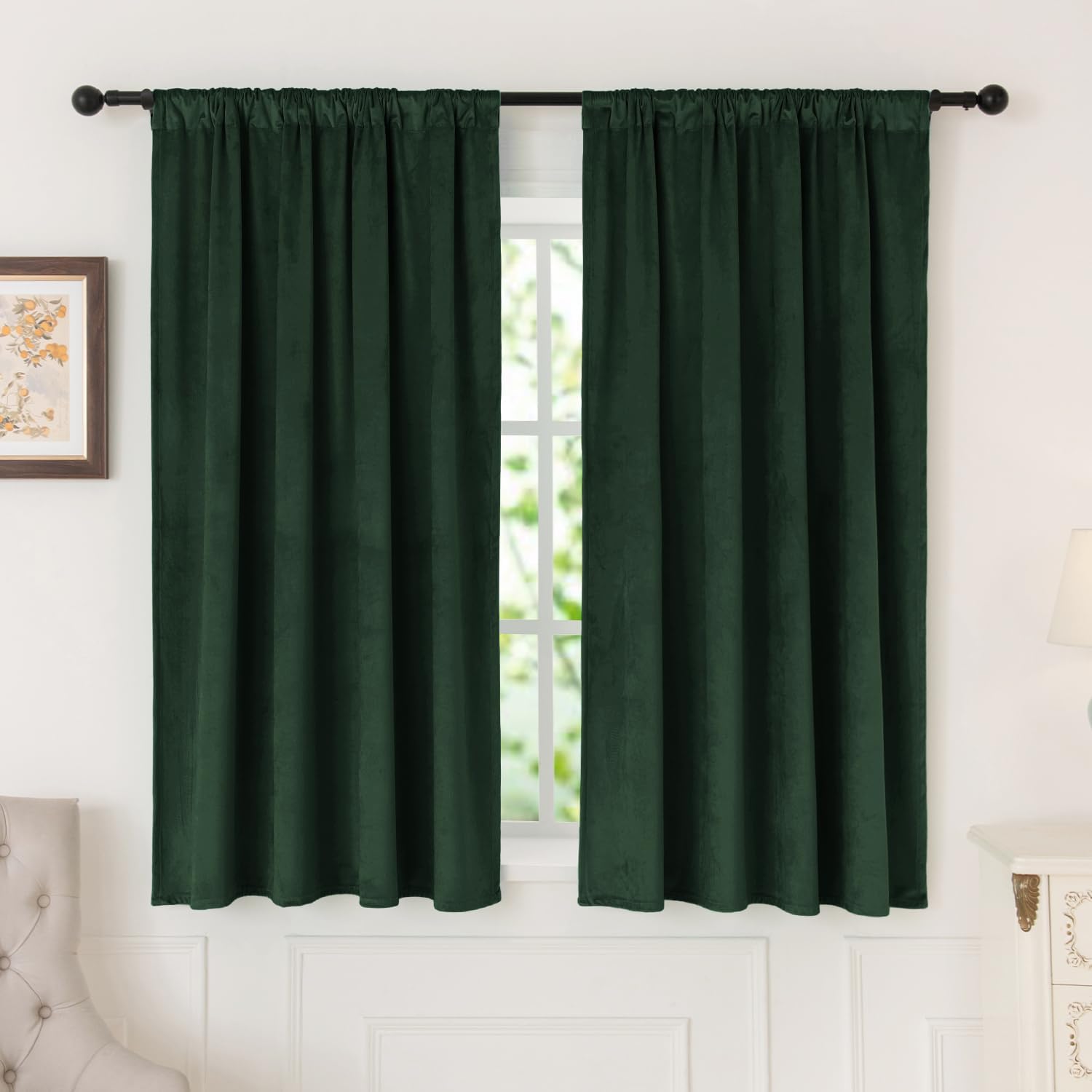 Soft & Insulated Velvet Curtains - 42x63