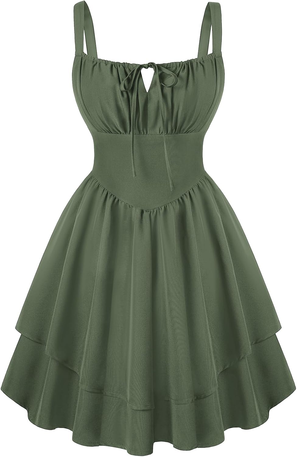 Scarlet Darkness Mini Corset Dress for Women with Ruffles